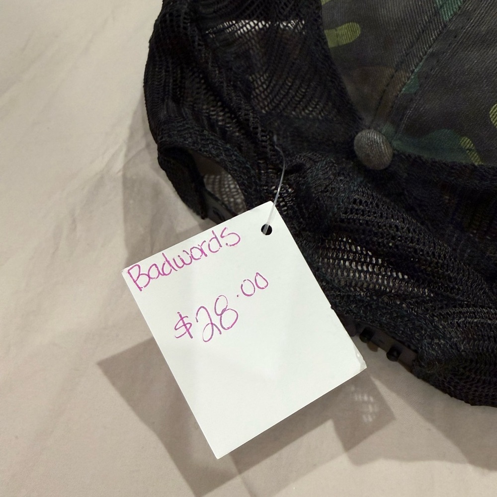 Camo Trucker Hat with Patch - Picture 6 of 6